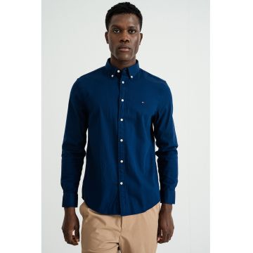 Camasa cu guler fixat cu nasturi - Albastru indigo