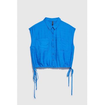 Camasa cu maneca scurta dama -  Vascoza - Albastru - Albastru