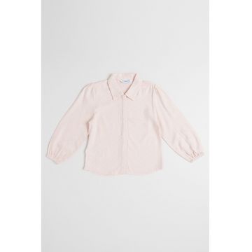 Camasa cu model stralucitor - Roz pastel/Argintiu