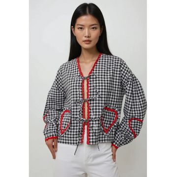 Camasa dama -  bumbac/poliester - in carouri - multicolor