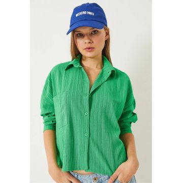 Camasa dama -  LUCCI - verde - poliester-bumbac