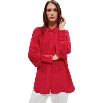 Camasa dama subtire -  Bumbac/Poliester - Rosu - Rosu