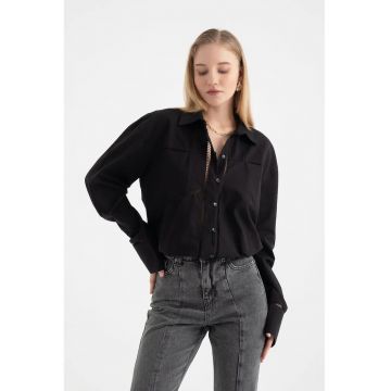 Camasa dama -  textil - negru