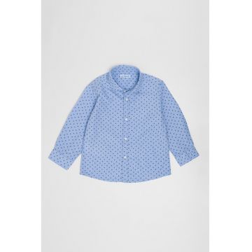 Camasa de bumbac cu imprimeu - Albastru deschis