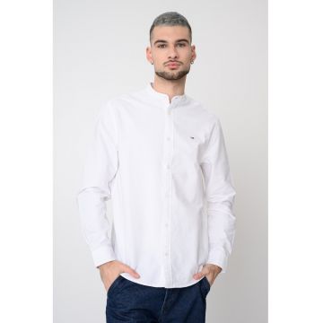 Camasa de bumbac cu logo discret - Alb