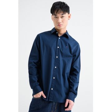 Camasa din amestec de bumbac organic - Bleumarin