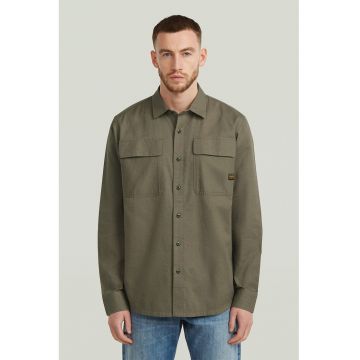 Camasa din amestec de bumbac si in CPO - Verde sparanghel