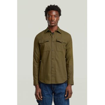 Camasa din bumbac organic - Kaki inchis