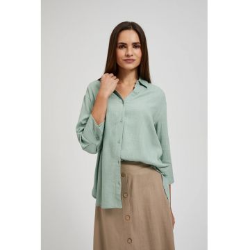 Camasa din in oliv - Verde