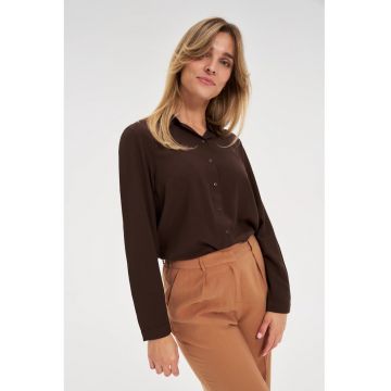 Camasa din vascoza maro - Maro