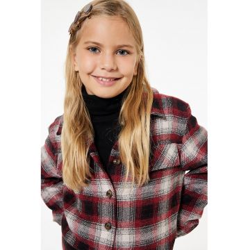 Camasa in carouri cu maneci lungi - Negru/Rosu inchis