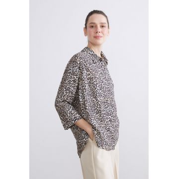 Camasa lejera cu animal print - Multicolor