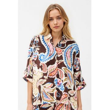 Camasa lejera cu design grafic - Multicolor
