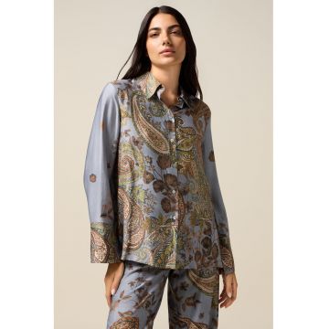 Camasa lejera cu imprimeu si maneci lungi - Multicolor