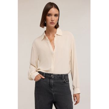 Camasa lejera cu model uni - Crem