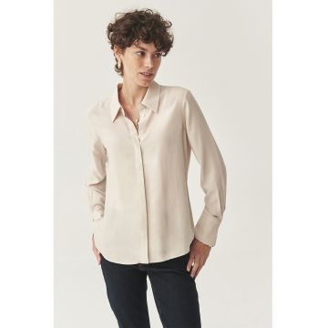 Camasa regular-fit cu model uni - Alb murdar