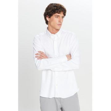 Camasa regular fit de bumbac - Alb