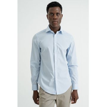 Camasa regular fit din amestec de bumbac - Albastru pastel