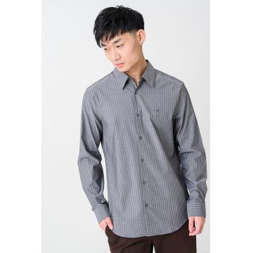 Camasa regular-fit din amestec de bumbac - Maro taupe