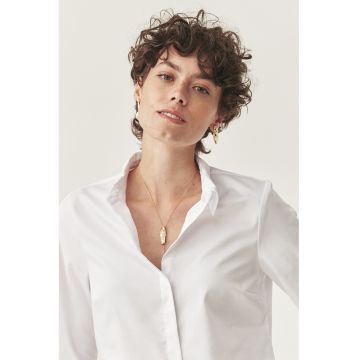 Camasa regular-fit din bumbac - Alb optic