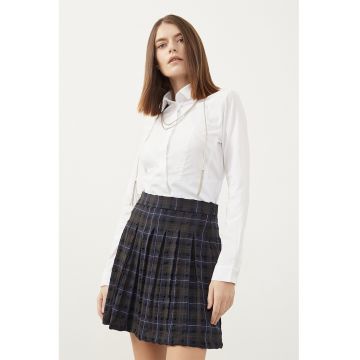 Camasa slim fit cu detaliu lant - Alb