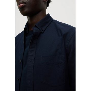 Camasa slim fit cu guler fixat cu nasturi - Albastru ultramarin