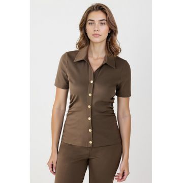 Camasa slim fit - Maro inchis