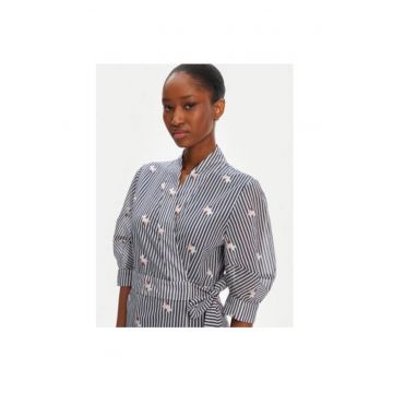 Camasa stil rochie dama  252132525224 - Bumbac organic/Poliester - Bleumarin