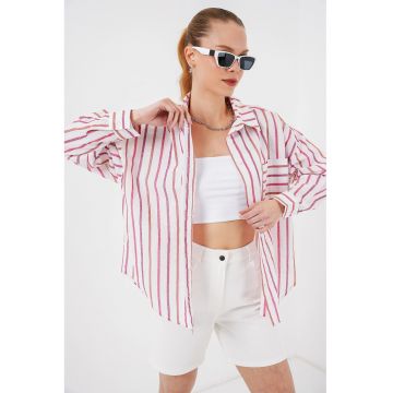 Camasa supradimensionata dama - HiCCUP - bumbac - multicolor