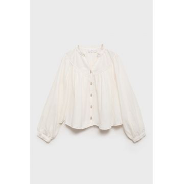 Camasa uni cu nasturi - Crem