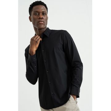 Camasa uni slim fit - Negru