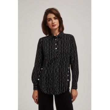 cu butoane decorative model delicat - Negru