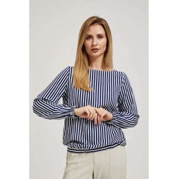 cu dungi albastre - Alb