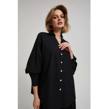 cu nasturi decorativi bufante - Negru