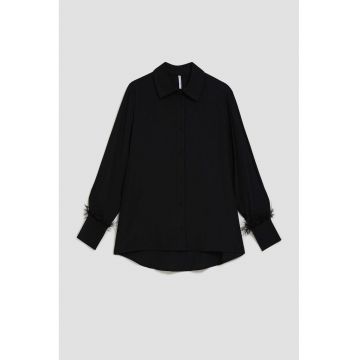 cu pene decorative -  neagr - Negru