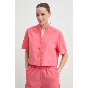 MAX&Co. cămașă din bumbac femei, culoarea portocaliu, relaxed, 2416111074200 2416110000000