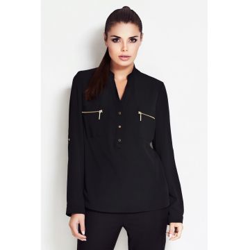 Camasa A051 pentru dama  Poliester - Negru