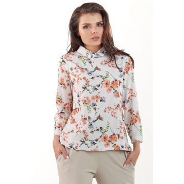 Camasa A213 cu maneca lunga  Poliester/Elastan - Alb