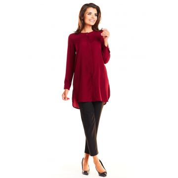 Camasa A236 u maneca lunga  Poliester/Elastan - Visiniu