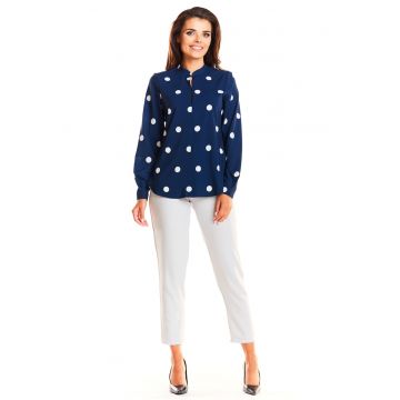 Camasa A239  Poliester - Cu buline - Bleumarin