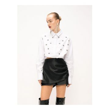 Camasa crop Filomena - Alb