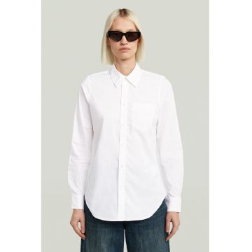 Camasa cu buzunar pe piept - Alb optic