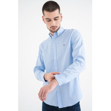 Camasa cu guler fixat cu nasturi - Albastru glaciar