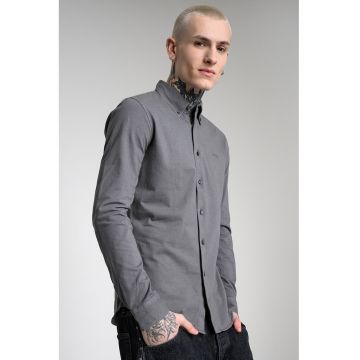Camasa cu guler fixat cu nasturi Myjersey - Gri inchis