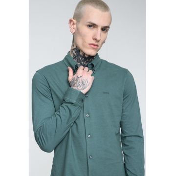 Camasa cu guler fixat cu nasturi Myjersey - Verde aquamarin