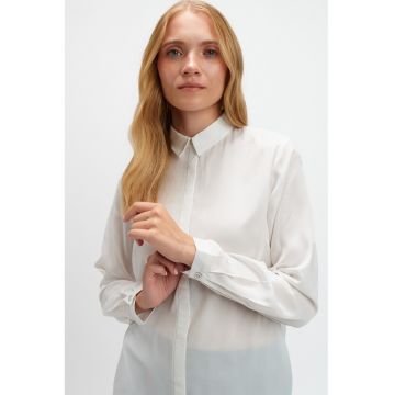 Camasa cu guler scurt - Alb optic