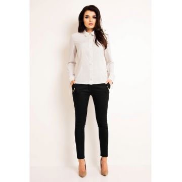 Camasa cu maneca lunga A173 pentru dama  Poliester - Alb