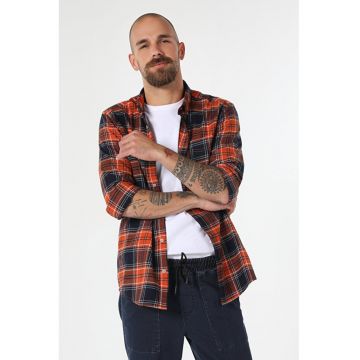 Camasa Cu Maneca Lunga De Barbati Portocaliu Regular Fit