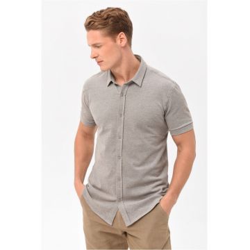 Camasa cu maneci scurte  C-Xewir pentru barbati - Gri - Slim Fit