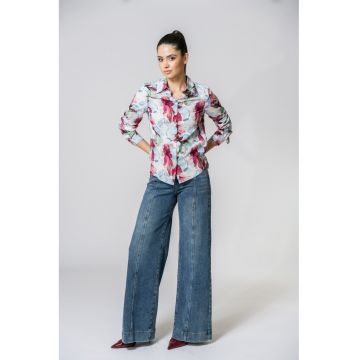 Camasa cu model Judith - Rosu/Alb/Albastru